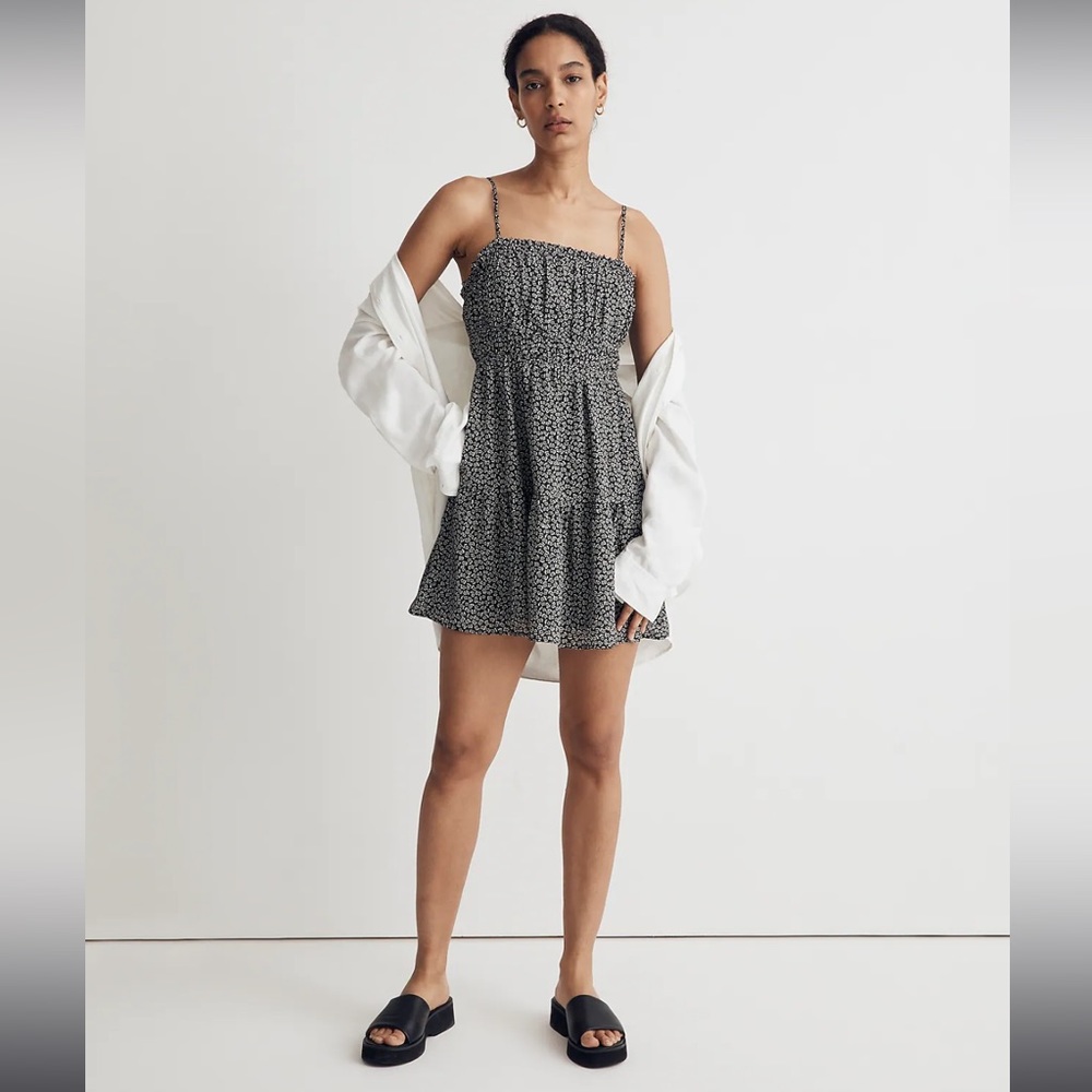 Madewell: Sophia Cami Tiered Mini Dress in Micro Daisy